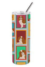 Load image into Gallery viewer, Lots of Blenheim Cavalier Spaniel Stainless Steel 20 oz Skinny Tumbler