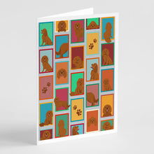 Load image into Gallery viewer, Lots of Ruby Cavalier Spaniel Greeting Cards -  Blank Note Cards – 8-Pack of Artist-Designed Cards with Envelopes