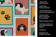 Load image into Gallery viewer, Lots of Tricolor Cavalier Spaniel Kitchen Towel