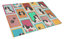 Load image into Gallery viewer, Lots of Tricolor Cavalier Spaniel Glass Cutting Boards – Durable, Decorative Kitchen Art Large