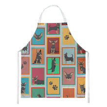 Load image into Gallery viewer, Lots of Black and Tan Chihuahua Apron – Artist-Designed Kitchen, BBQ &amp; Craft Apron