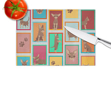 Load image into Gallery viewer, Lots of Chocolate Chihuahua Glass Cutting Boards – Durable, Decorative Kitchen Art Large