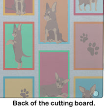 Load image into Gallery viewer, Lots of Chocolate Chihuahua Glass Cutting Boards – Durable, Decorative Kitchen Art Large