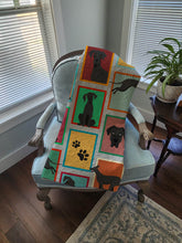 Load image into Gallery viewer, Lots of Black Great Dane Quilted Blanket 50x60