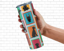 Load image into Gallery viewer, Lots of Black Great Dane Stainless Steel 20 oz Skinny Tumbler