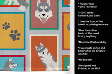 Load image into Gallery viewer, Lots of Grey Siberian Husky Kitchen Towel