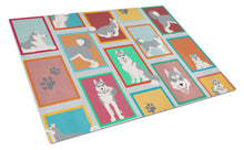 Load image into Gallery viewer, Lots of Grey Siberian Husky Glass Cutting Boards – Durable, Decorative Kitchen Art Large