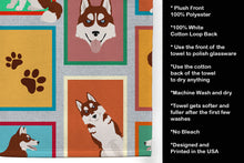 Load image into Gallery viewer, Lots of Red Siberian Husky Kitchen Towel