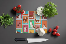 Load image into Gallery viewer, Lots of Red Siberian Husky Glass Cutting Boards – Durable, Decorative Kitchen Art Large