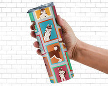 Load image into Gallery viewer, Lots of Red Siberian Husky Stainless Steel 20 oz Skinny Tumbler