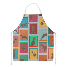 Load image into Gallery viewer, Lots of Red Doberman Pinscher Apron – Artist-Designed Kitchen, BBQ &amp; Craft Apron