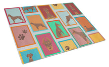 Load image into Gallery viewer, Lots of Red Doberman Pinscher Glass Cutting Boards – Durable, Decorative Kitchen Art Large