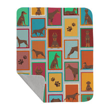 Load image into Gallery viewer, Lots of Red Doberman Pinscher Quilted Blanket 50x60