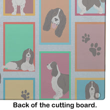 Load image into Gallery viewer, Lots of Liver English Springer Spaniel Glass Cutting Boards – Durable, Decorative Kitchen Art Large