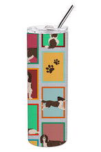 Load image into Gallery viewer, Lots of Liver English Springer Spaniel Stainless Steel 20 oz Skinny Tumbler