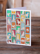 Load image into Gallery viewer, Lots of Cream Golden Retriever Greeting Cards -  Blank Note Cards – 8-Pack of Artist-Designed Cards with Envelopes