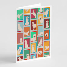 Load image into Gallery viewer, Lots of Cream Golden Retriever Greeting Cards -  Blank Note Cards – 8-Pack of Artist-Designed Cards with Envelopes
