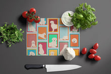 Load image into Gallery viewer, Lots of Cream Golden Retriever Glass Cutting Boards – Durable, Decorative Kitchen Art Large