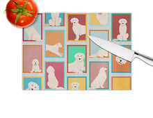 Load image into Gallery viewer, Lots of Cream Golden Retriever Glass Cutting Boards – Durable, Decorative Kitchen Art Large