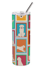 Load image into Gallery viewer, Lots of Cream Golden Retriever Stainless Steel 20 oz Skinny Tumbler