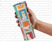 Load image into Gallery viewer, Lots of Cream Golden Retriever Stainless Steel 20 oz Skinny Tumbler