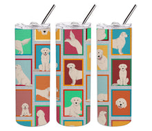 Load image into Gallery viewer, Lots of Cream Golden Retriever Stainless Steel 20 oz Skinny Tumbler