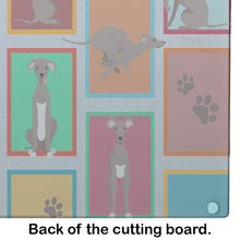 Load image into Gallery viewer, Lots of Fawn Italian Greyhound Glass Cutting Boards – Durable, Decorative Kitchen Art Large