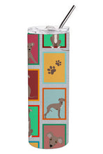 Load image into Gallery viewer, Lots of Fawn Italian Greyhound Stainless Steel 20 oz Skinny Tumbler