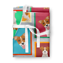 Load image into Gallery viewer, Lots of Red and White Jack Russell Terrier Apron – Artist-Designed Kitchen, BBQ &amp; Craft Apron