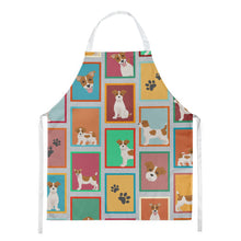 Load image into Gallery viewer, Lots of Red and White Jack Russell Terrier Apron – Artist-Designed Kitchen, BBQ &amp; Craft Apron