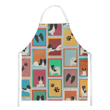 Load image into Gallery viewer, Lots of Black and Whtie Papillon Apron – Artist-Designed Kitchen, BBQ &amp; Craft Apron