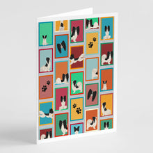Load image into Gallery viewer, Lots of Black and Whtie Papillon Greeting Cards -  Blank Note Cards – 8-Pack of Artist-Designed Cards with Envelopes