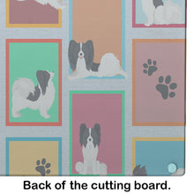 Load image into Gallery viewer, Lots of Black and Whtie Papillon Glass Cutting Boards – Durable, Decorative Kitchen Art Large