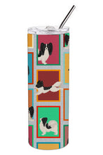 Load image into Gallery viewer, Lots of Black and Whtie Papillon Stainless Steel 20 oz Skinny Tumbler