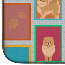 Load image into Gallery viewer, Lots of Orange Pomeranian Dish Drying Mat