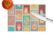 Load image into Gallery viewer, Lots of Orange Pomeranian Glass Cutting Boards – Durable, Decorative Kitchen Art Large