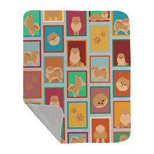 Load image into Gallery viewer, Lots of Orange Pomeranian Quilted Blanket 50x60