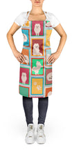 Load image into Gallery viewer, Lots of White Pomeranian Apron – Artist-Designed Kitchen, BBQ &amp; Craft Apron