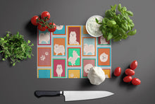 Load image into Gallery viewer, Lots of White Pomeranian Glass Cutting Boards – Durable, Decorative Kitchen Art Large