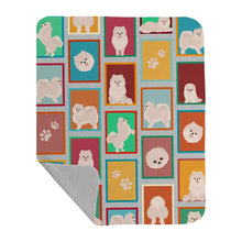 Load image into Gallery viewer, Lots of White Pomeranian Quilted Blanket 50x60