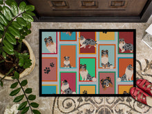 Load image into Gallery viewer, Lots of Blue Merle Sheltie Doormat - 24x36 Decorative Floor Mat – Indoor/Outdoor Rug with Artistic Flair