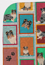 Load image into Gallery viewer, Lots of Blue Merle Sheltie Quilted Blanket 50x60