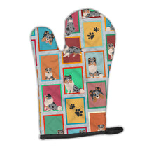 Load image into Gallery viewer, Lots of Blue Merle Sheltie Oven Mitt