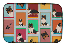 Load image into Gallery viewer, Lots of Tricolor Sheltie Dish Drying Mat