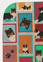 Load image into Gallery viewer, Lots of Tricolor Sheltie Quilted Blanket 50x60