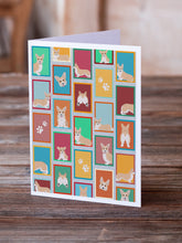 Load image into Gallery viewer, Lots of Fawn Pembroke Corgi Greeting Cards -  Blank Note Cards – 8-Pack of Artist-Designed Cards with Envelopes