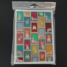 Load image into Gallery viewer, Lots of Fawn Pembroke Corgi Greeting Cards -  Blank Note Cards – 8-Pack of Artist-Designed Cards with Envelopes