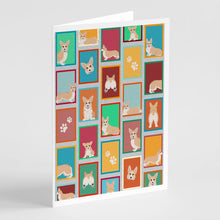 Load image into Gallery viewer, Lots of Fawn Pembroke Corgi Greeting Cards -  Blank Note Cards – 8-Pack of Artist-Designed Cards with Envelopes