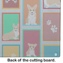 Load image into Gallery viewer, Lots of Fawn Pembroke Corgi Glass Cutting Boards – Durable, Decorative Kitchen Art Large