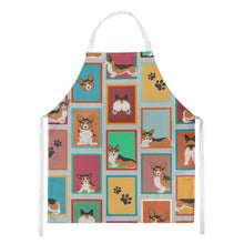Load image into Gallery viewer, Lots of Sable Pembroke Corgi Apron – Artist-Designed Kitchen, BBQ &amp; Craft Apron
